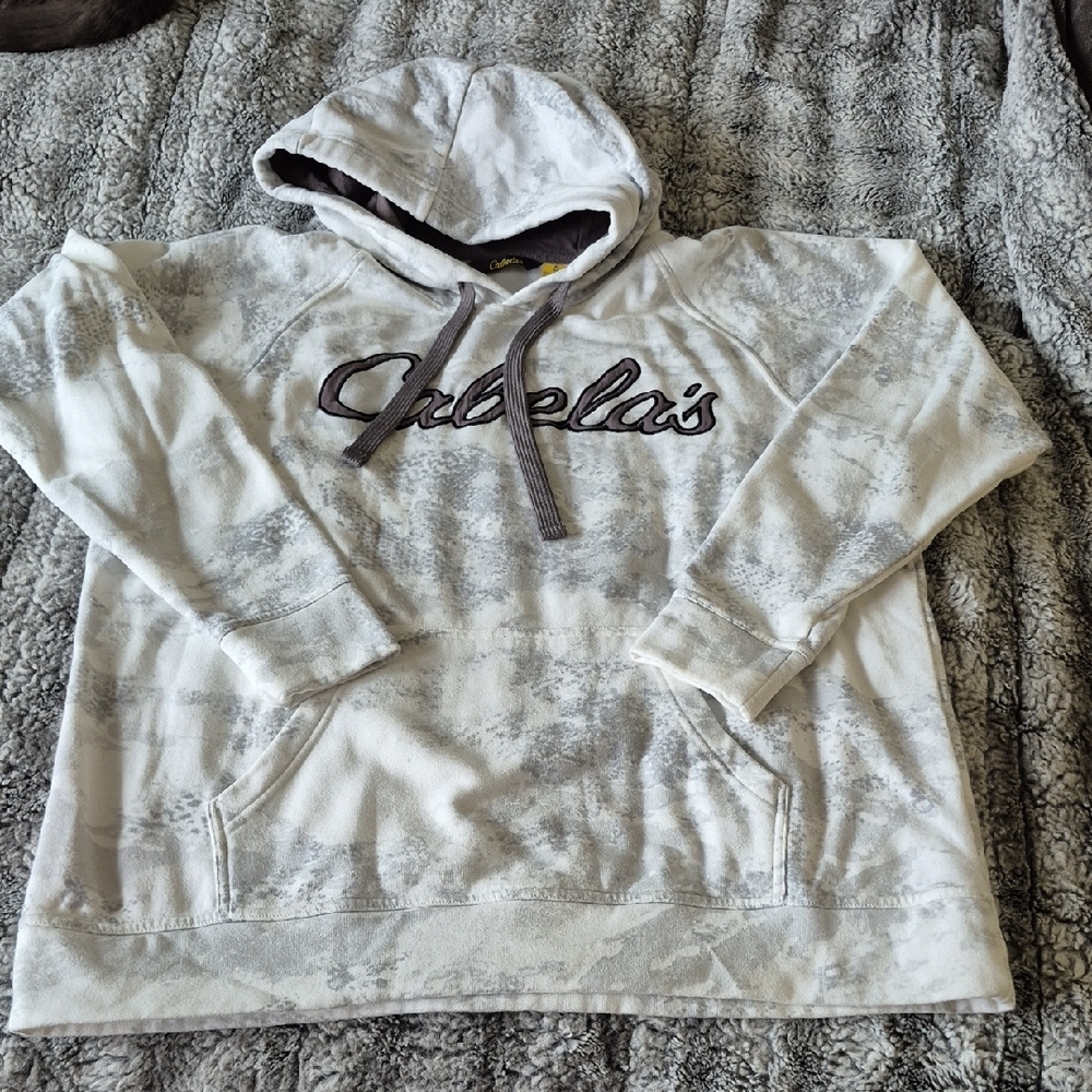 Cabela's 🖤 White Hoodie (646)